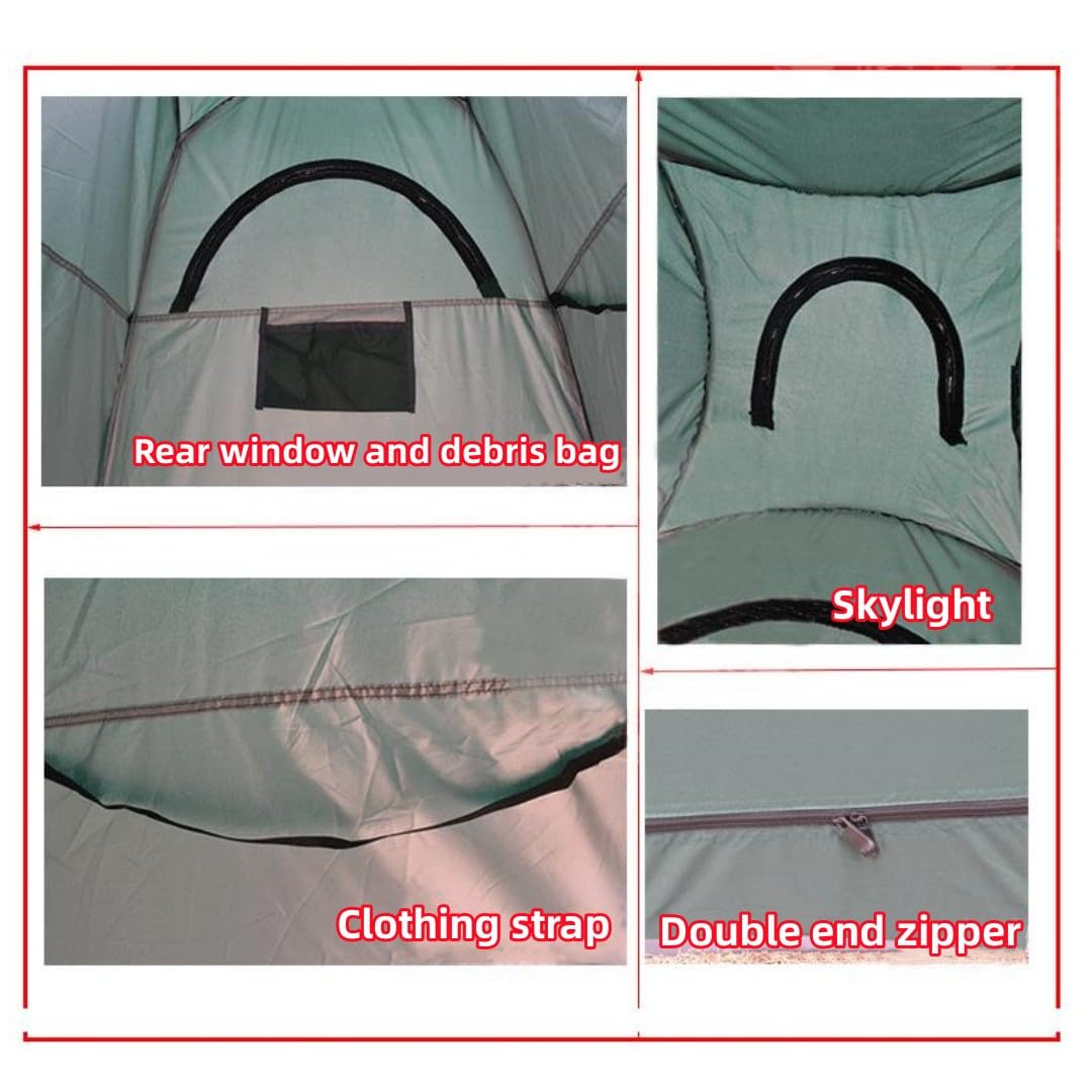 Spazioso spogliatoio, tenda portatile da campeggio all'aperto, tenda pop-up per la privacy, tenda da doccia automatica, capanno per cambio pesca, robusta e facile da piegare (arancione)