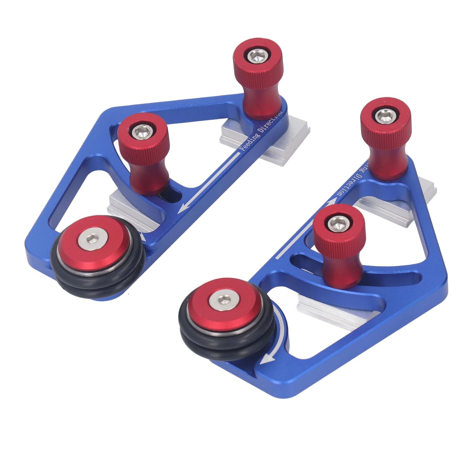 Woodworking Bearing Roller Feeder, 1 Pair Aluminum Alloy Table Saw Feeding Mechanical Components, Clear CutStock Guides Upgraded Featherboard Safety Feeding
