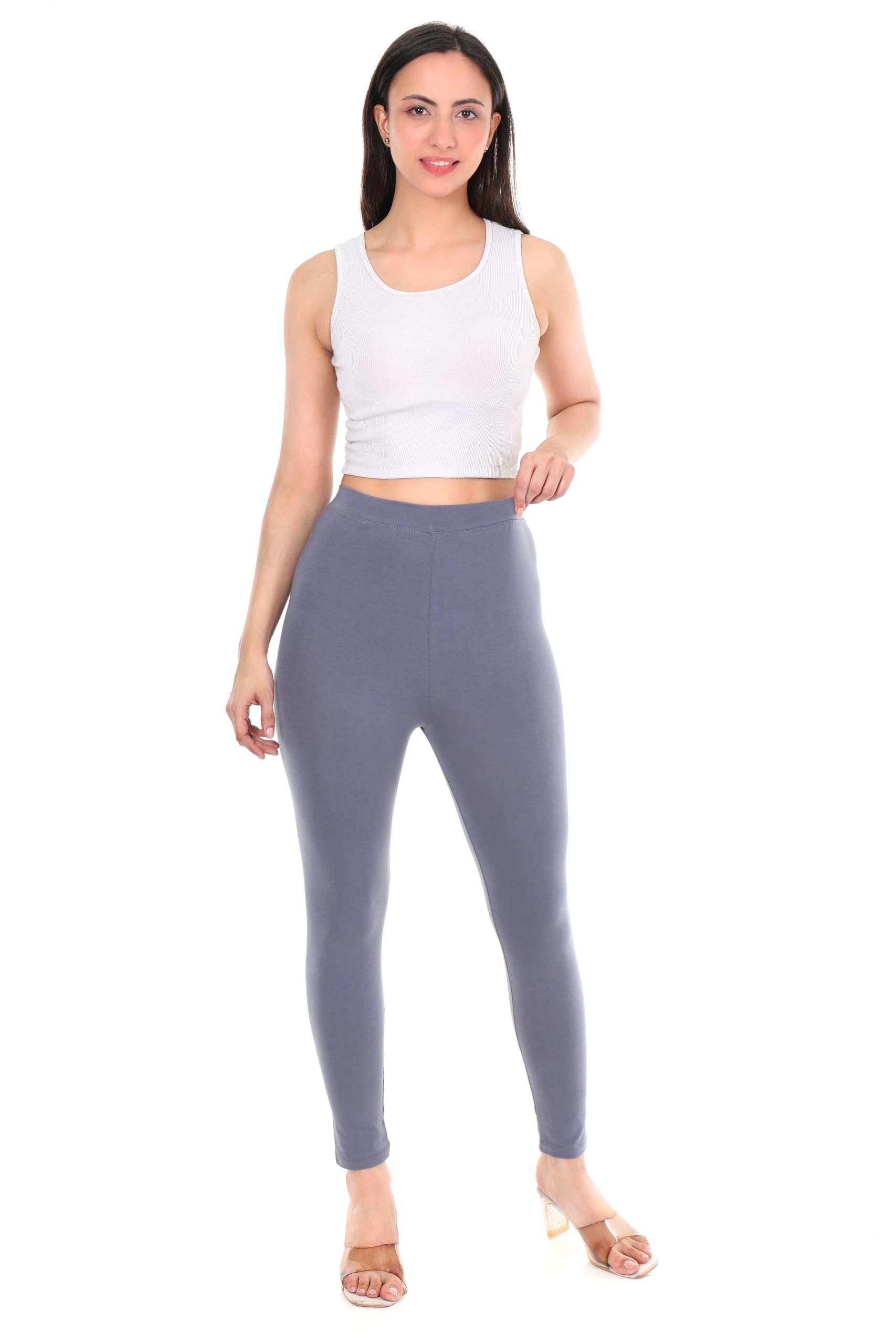 esta Women's Cotton Ankle Length Leggings | Stretchable | High Waist |Plus Size Leggings for Women| Comfortable-picture-36