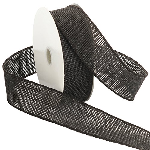 Morex Ribbon Burlap Ribbon, 1.5" x 10 Yd, Black