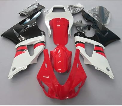 White & Red Fairing Kit for Yamaha YZF R1 1998-1999