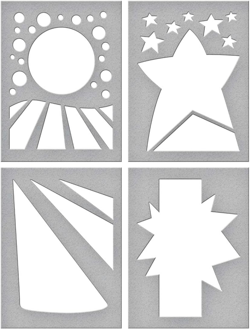 Spellbinders Stampendous Starry Backdrop Clear Stamps, Grey