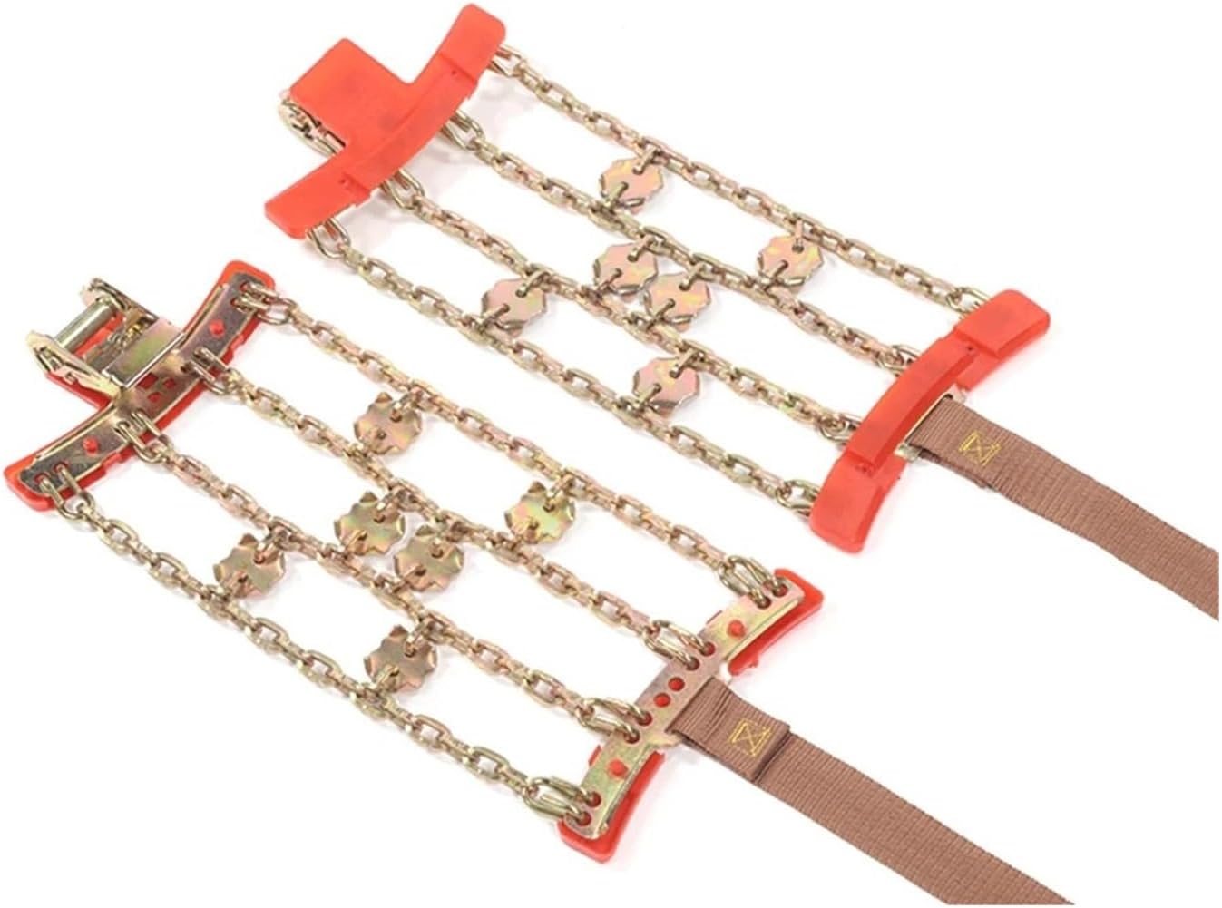 Tire -Skid Plus Steel Chains 265-285mm Adjustable Tire Universal Diamond Non-Slip Snow Chains Vehicle(1PCS 265-285)