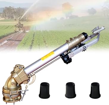 360 Rotary Large-Area Watering Spray,Agricultural Turbine Vortex Rod Water Sprayer,Farm Irrigation Sprinkler,16-46 Elevation Angle Adjustment,48-78m Water Range