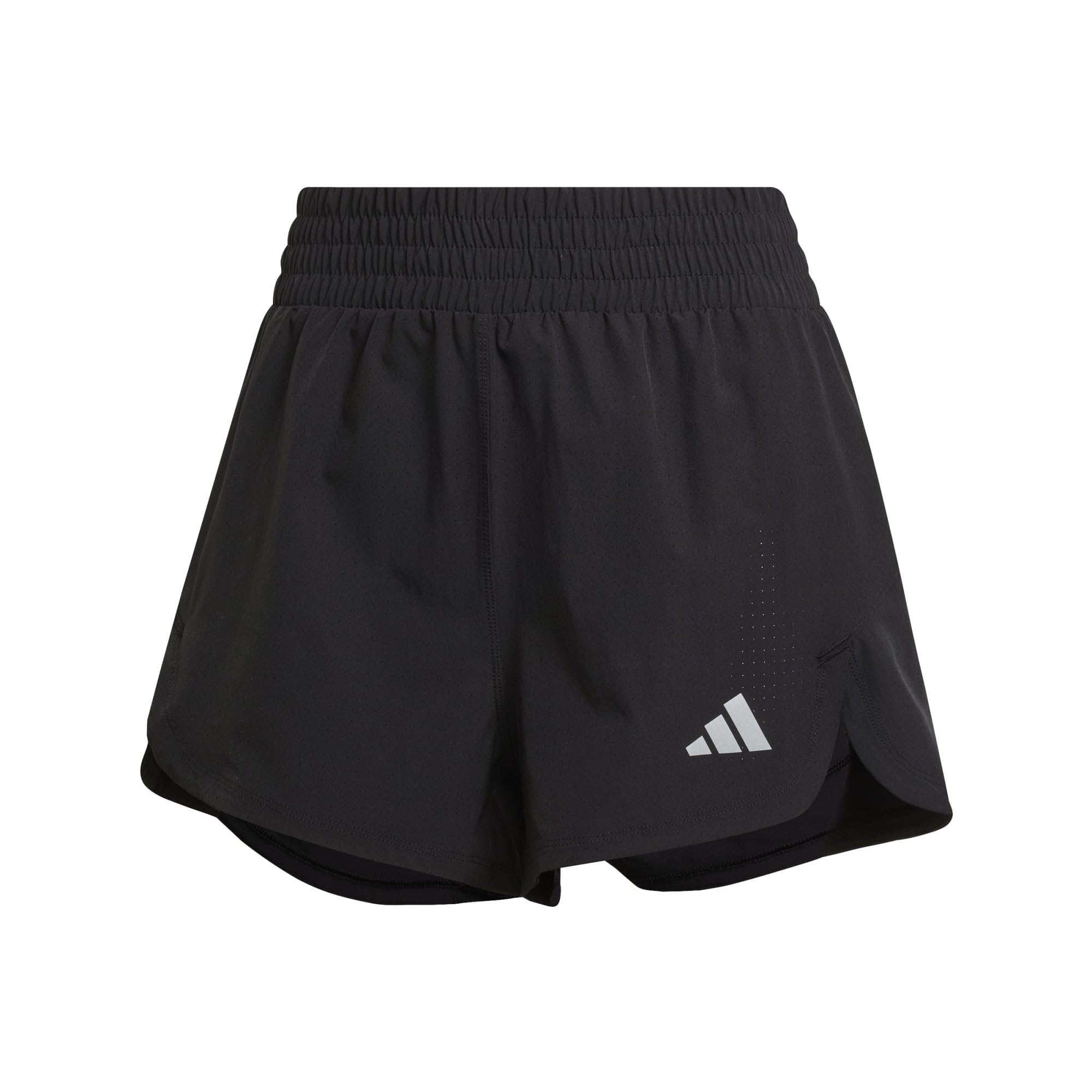 adidas Women Adult Tech Pacer Workout Woven Shorts L 3" Black