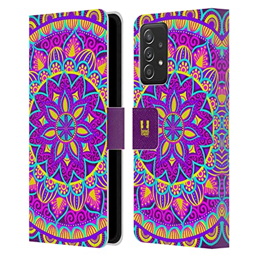 Étui Portefeuille Samsung Galaxy A53 5G Coque Cuir Fleur Enchanteur Mandala