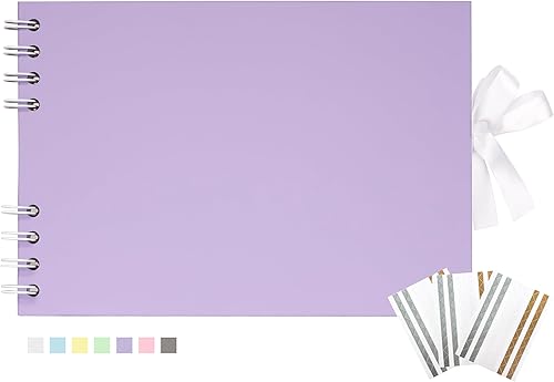 Miniatura 1 de Álbum de fotos para álbumes de recortes, 40 páginas blancas, libro de recuerdos, libro de recuerdos de 6 x 8 pulgadas, accesorios con calcomanías de