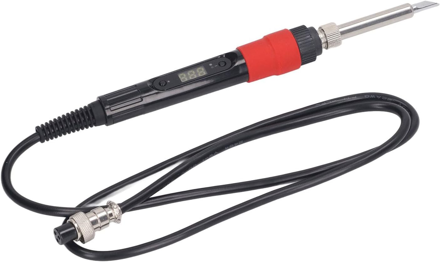 Soldering Iron Kit Electric Digital Portable Adjustable Gun Welding Tools Fast Heating Ceramic Thermostatic 50W 100‑240V (US Plug)