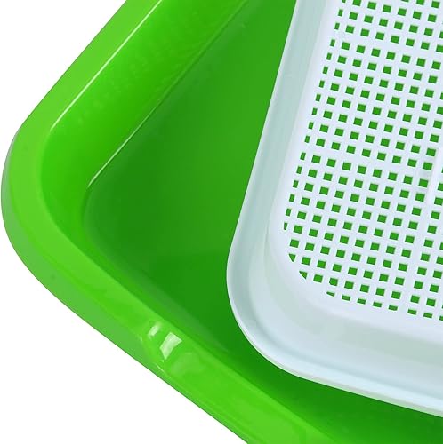 Miniatura 9 de XMSound - Paquete de 10 bandejas para germinación de semillas, bandeja de germinación de semillas sin BPA, bandeja de vivero para plantar plántulas,