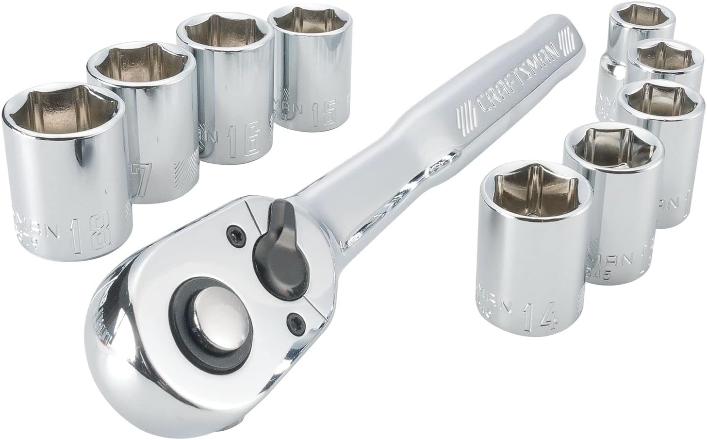 CRAFTSMAN Mechanics Tool Set, Socket Wrench Set, MM, 3/8 Inch Drive (CMMT34554)