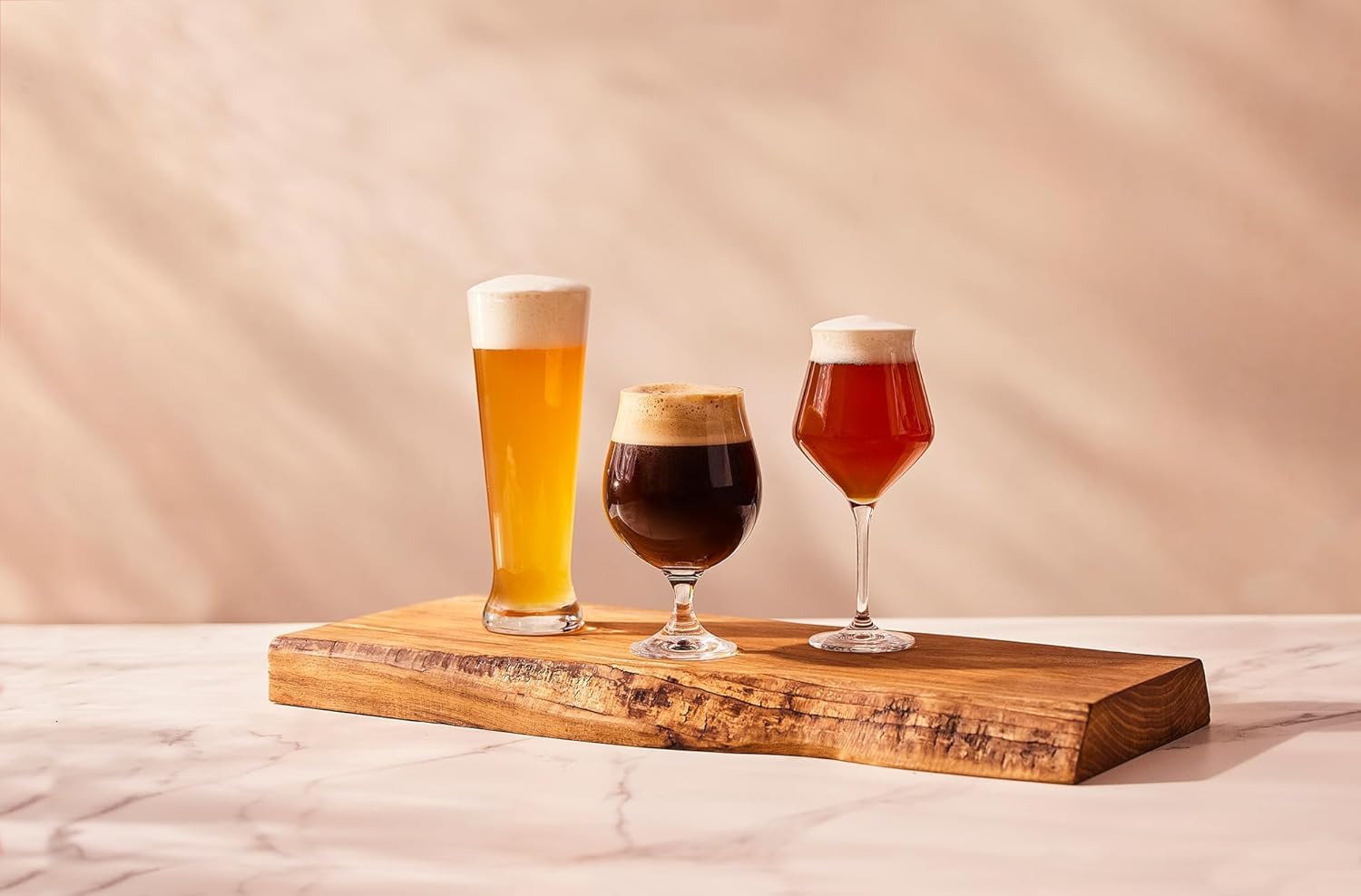 KROSNO Szklanki do Piwa i Piw Kraftowych Klepsydra Mixology, 6 x 500 ml | Szkło Kryształowe Bezołowiowe, do lagerów, pilsów, IPA, APA i stoutów, porterów i ale, zmywarka