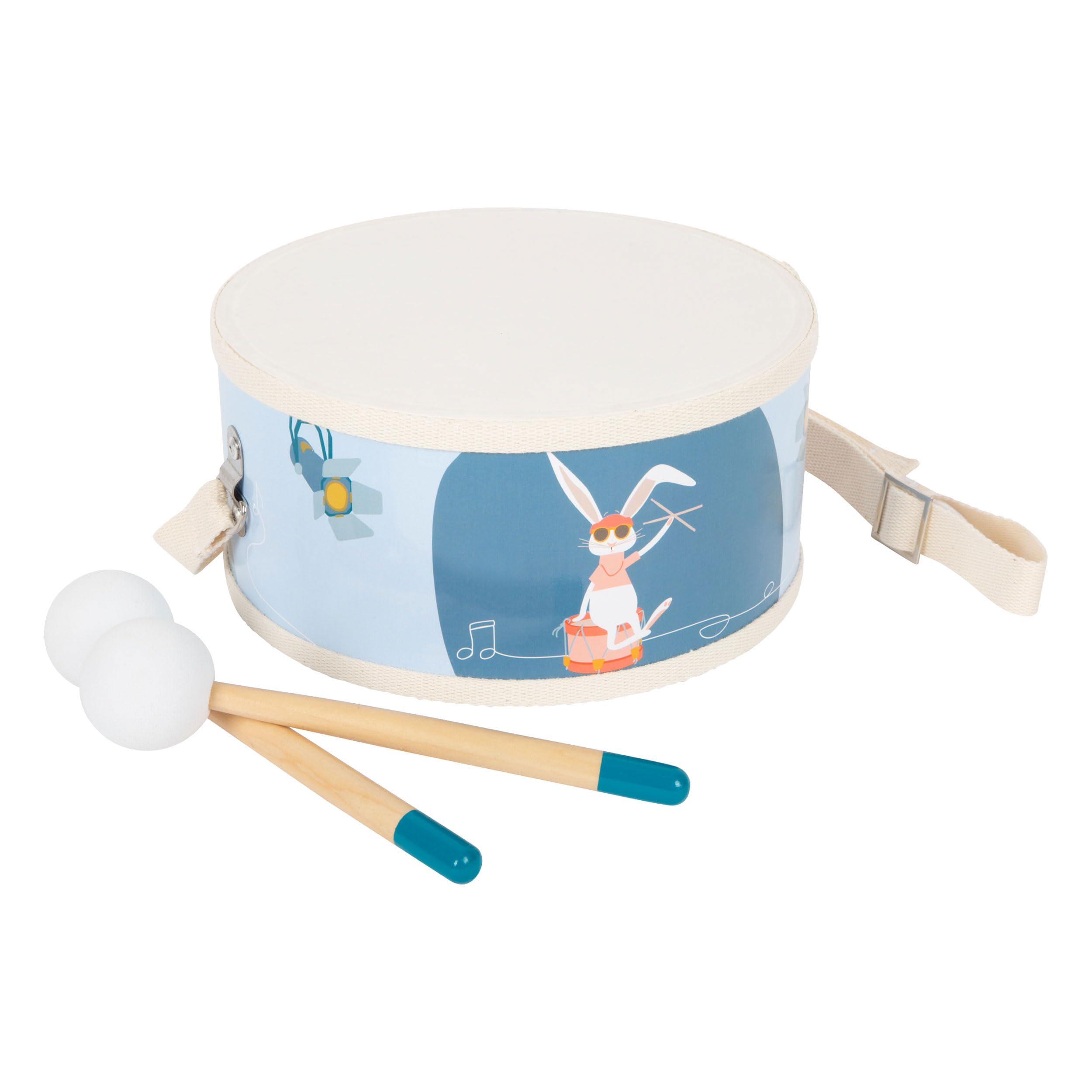 Small Foot Tambor Groovy Beats, instru. Infantil, a Partir de 3 años, de Madera, edu. Musical temprana, 12250