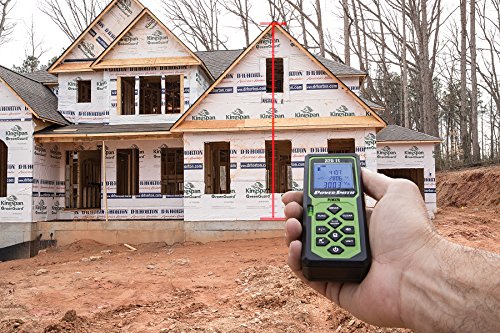 POWERSMITH PLM325 325' Weatherproof Back-Lit Digital Laser Distance Measure with Four Measuring Units, Fractional Display, Auto Shut-Off, Rubberized Grip Batteries, and Belt Holster - Thumbnail 4
