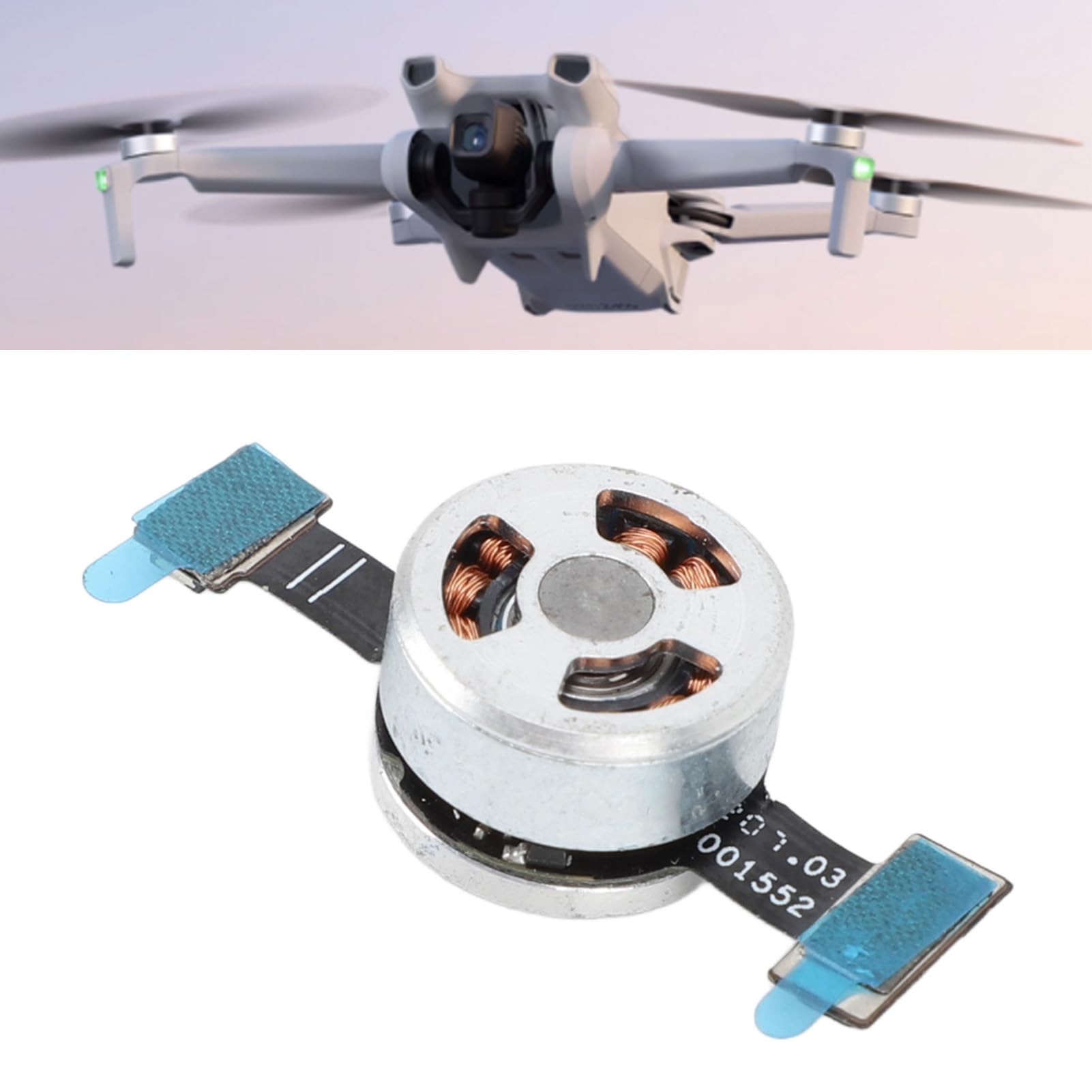 Motore Asse R con Staffa, Parte di Riparazione del Motore del Braccio di Imbardata con Testa a Sfera per Drone Mini 3 Pro