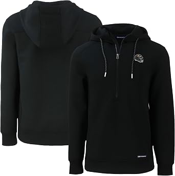 Cutter & Buck Mens NFL Helmet Roam Eco Half-Zip Recycled Pullover Hoodie