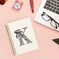 Vista 136 de Bnwepo Initial Leopard Letter T Notebook Journal, Preppy Bow Monogrammed Monogram Gifts for Women, Monogram Notebook Journal, Personalized Notebook