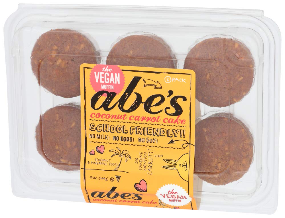 Abe's, Vegan Coconut Carrot Mini Muffins, 6 Pack