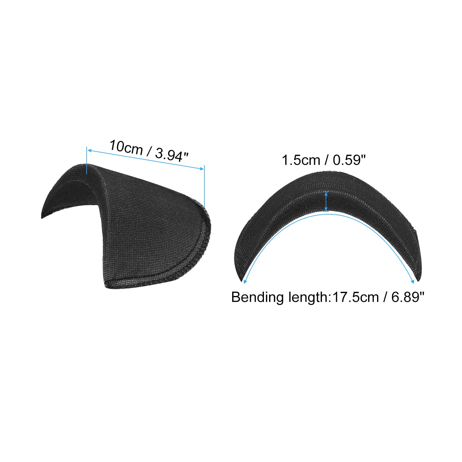 PATIKIL 8 Paia di Spalline, Spalline per Costumi Imbottitura Spugna Traspirante Copert Spesse Garza per Abbigliamento Donna Uomo Blazer Cappotto Abito Cucito, Nero, L