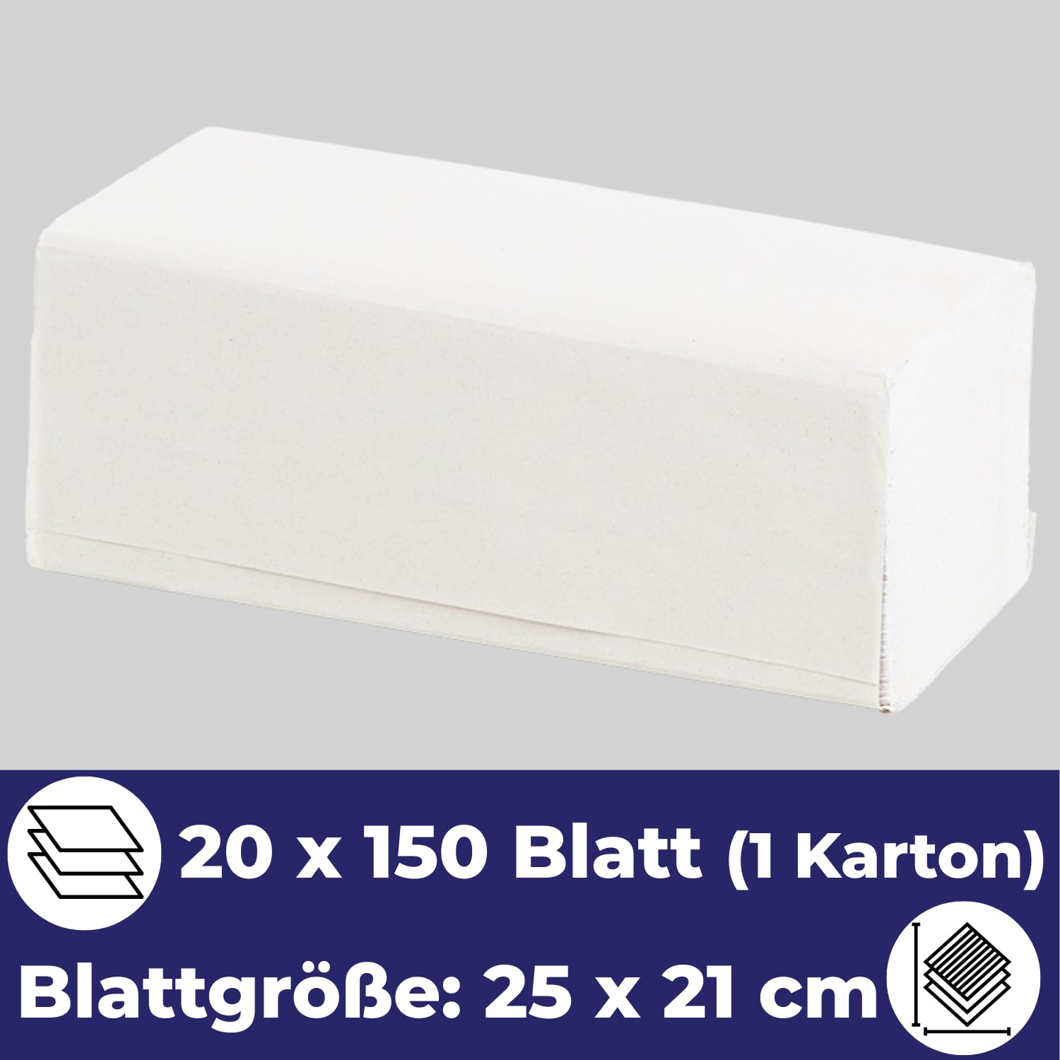 Asciugamani di Carta Piegati a V e ZZ, 2 Veli Bianchi, 6000 Fogli 25x21 cm, Carta Riciclata Ecologica, Super Assorbenti e Resistenti, per Dispenser Standard e Ufficio