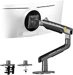 NB Gaming Monitor Arm or for 32 to 60 Inches Screen, Load up to 20 kg, VESA 75/100, RGB-Light, Heavy Duty, Multi Angle Adjustable, Premium Aluminum, Grey Black
