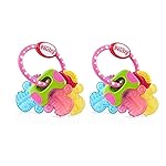 Nuby Ice Gel Teether Keys (2 Count Pink)