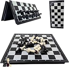 BCBESTCHESS 10x10 Inches Magnetic Foldable Chess Board Set Travel Portable Chess Set for Kids and Adult