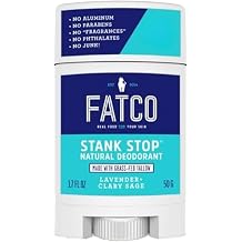 FATCO Stank Stop All Natural Deodorant with Tallow and Organic Coconut Oil Grapefruit + Ginger 1.7 oz