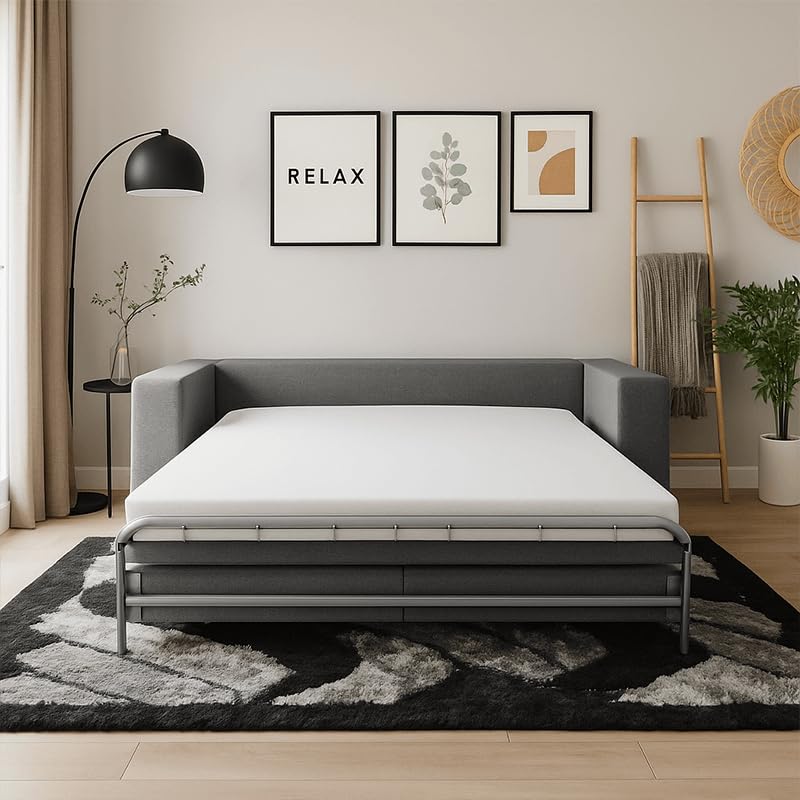 Coreme Matelas Ergolattex pour canapé Convertible - 200 x 140 x 14 - Mousse Haute Densité 46kg/m3 – Extra Ferme, Usage Quotidien, Soutien Dorsal Renforcé...