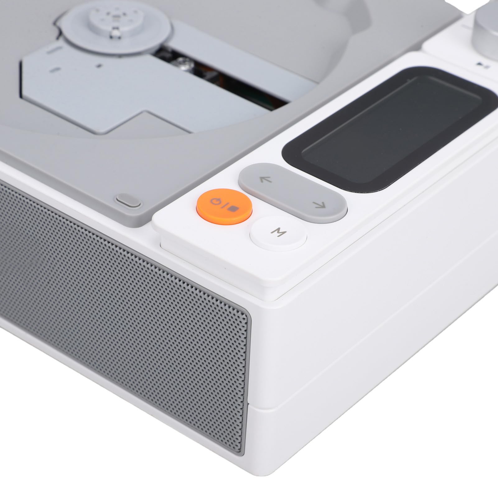 Fabater Reproductor de CD Bluetooth con Pantalla LCD y Experiencia de Audio Inalámbrica con Radio FM para Amantes de la Música (White)