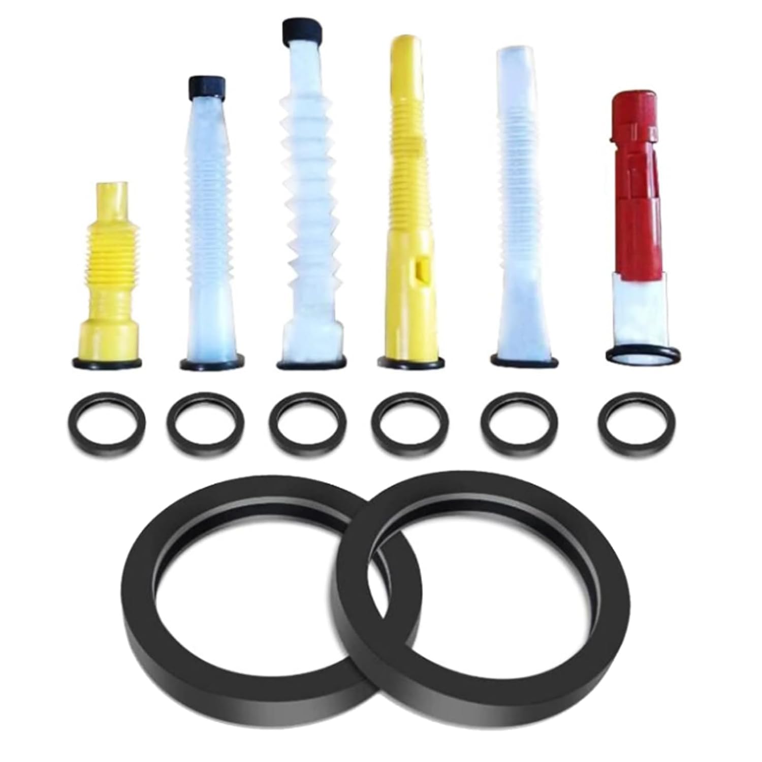 10pcs Replacement Gas Gaskets Gas Can Spout Gaskets Fuel Washer Seals Rubber Fuel Can Spout Seals Compatible with Most Gas Can Spout