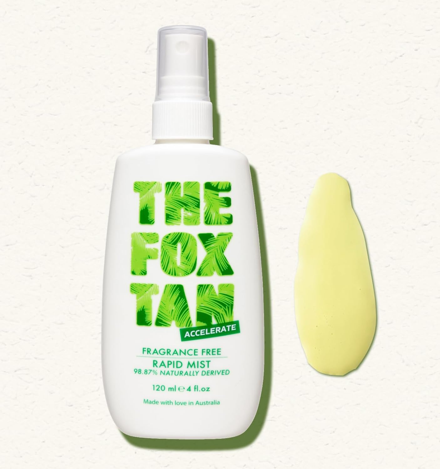 The Fox Tan Fragrance-Free Rapid Tanning Mist, Natural Tanning Accelerator Mist For Darker & Faster Tans, Flawless Tans, Vegan & Cruelty Free, 120mL