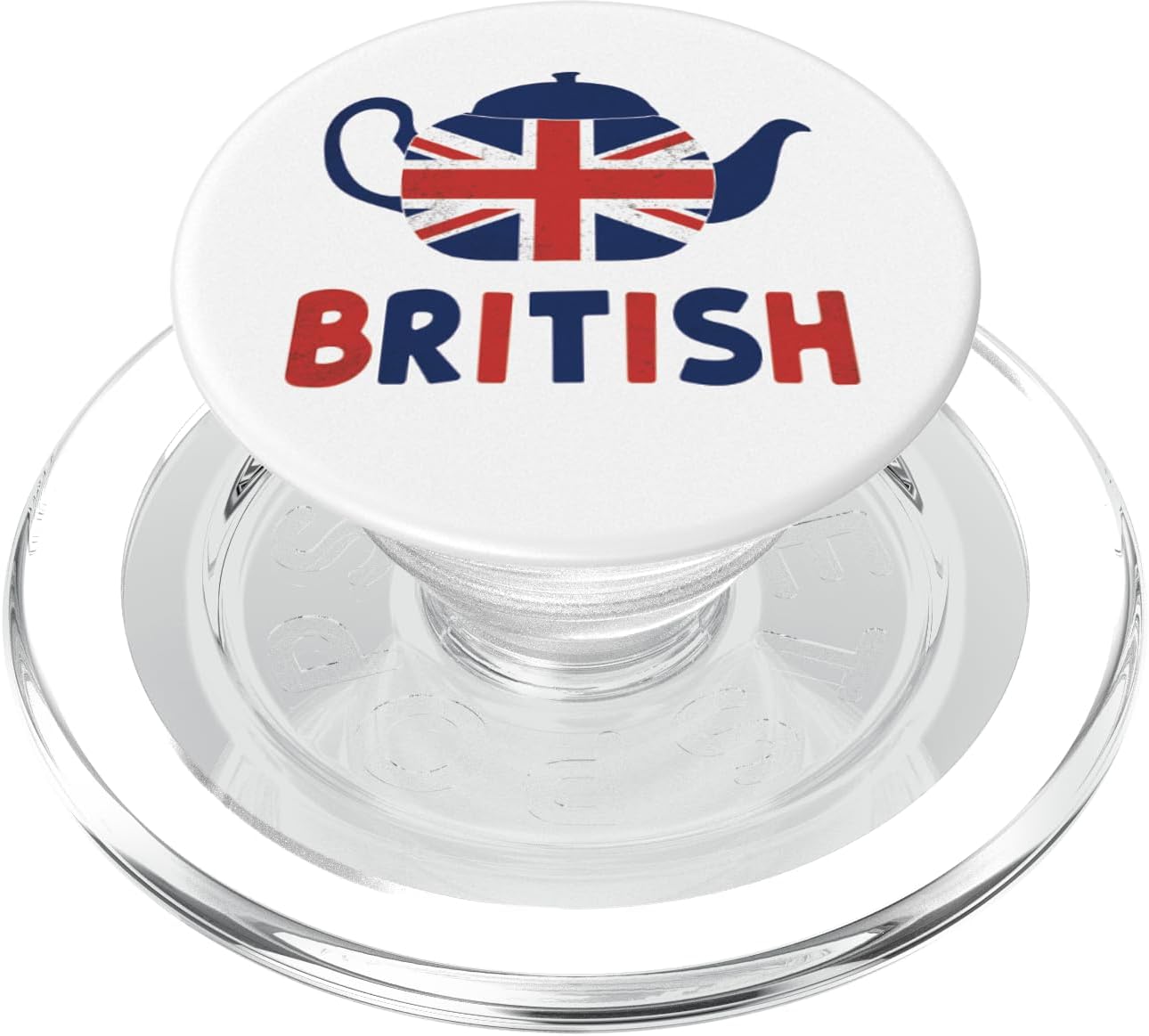 British Flag Teapot Vintage Union Jack England UK PopSockets PopGrip for MagSafe