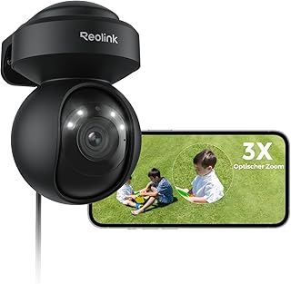 Reolink 4K PTZ Outdoor WiFi Surveillance Camera, 3X Optical Zoom, Car Tracking, 2.4/5GHz Wi-Fi, Person/Car/Animal Detectio…