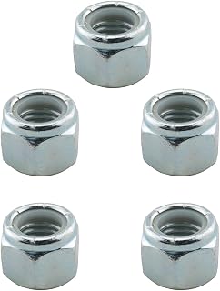 5PCS 5/8-11inch Galvanized Nylon Insert Hex Lock Nut 304 Stainless Steel Self Locking Coarse Thread Bolt 0.93x0.74inch for Home Farm Commercial Automotive and Industrial Use