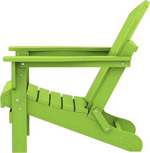 Miniatura 9 de SERWALL Juego de 2 sillas Adirondack plegables para patio, césped, jardín, exteriores, hoguera, manzana