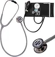 Kit Estetoscópio BIC Eternity + Esfigmomanômetro Pamed Com Bolsa - Enfermagem e Medicina (CINZA GRAFITE)