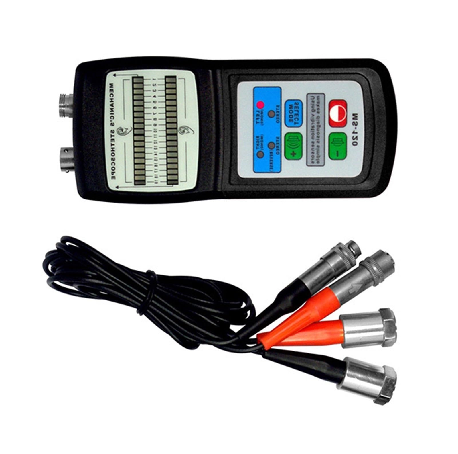 Vibration Meter, MS-120 Mechaniczny stetoskop wibracyjny do wykrywania uszkodzeń silnika Mechaniczny miernik uszkodzeń silnika Zakres częstotliwości 10~10K Hz MS120,for Moving Machinery