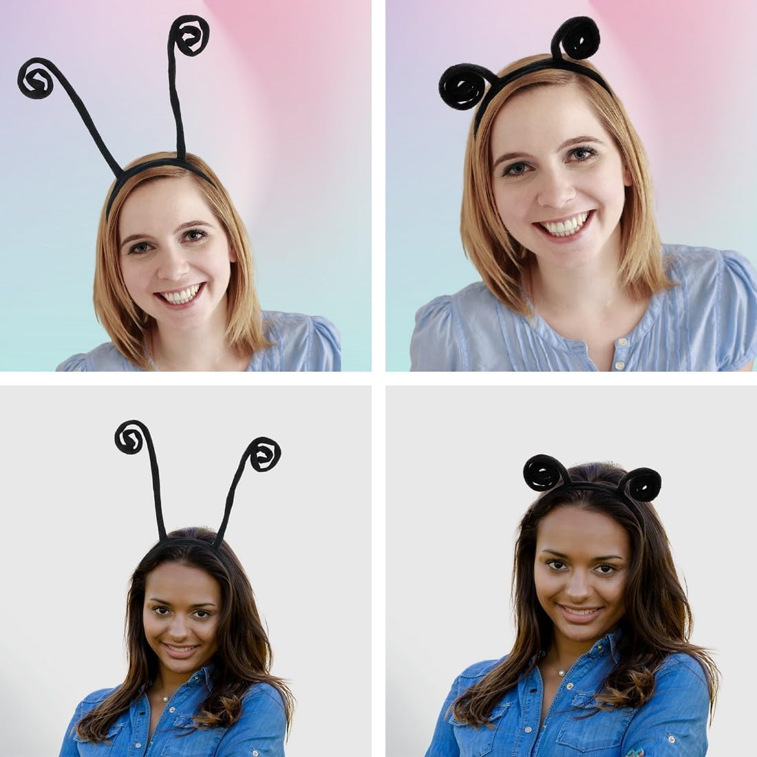 Butterfly Antenna Headband for Women and Men, Ladybug Alien Antenna Headband for Adult Insect Costume