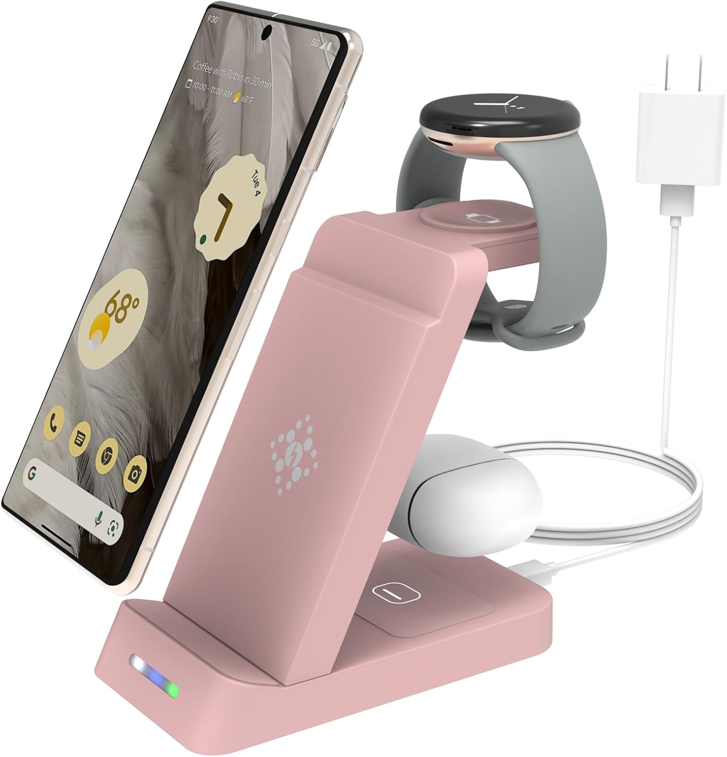 HATALKIN 3 in 1 Wireless Charging Station for Google Pixel Watch