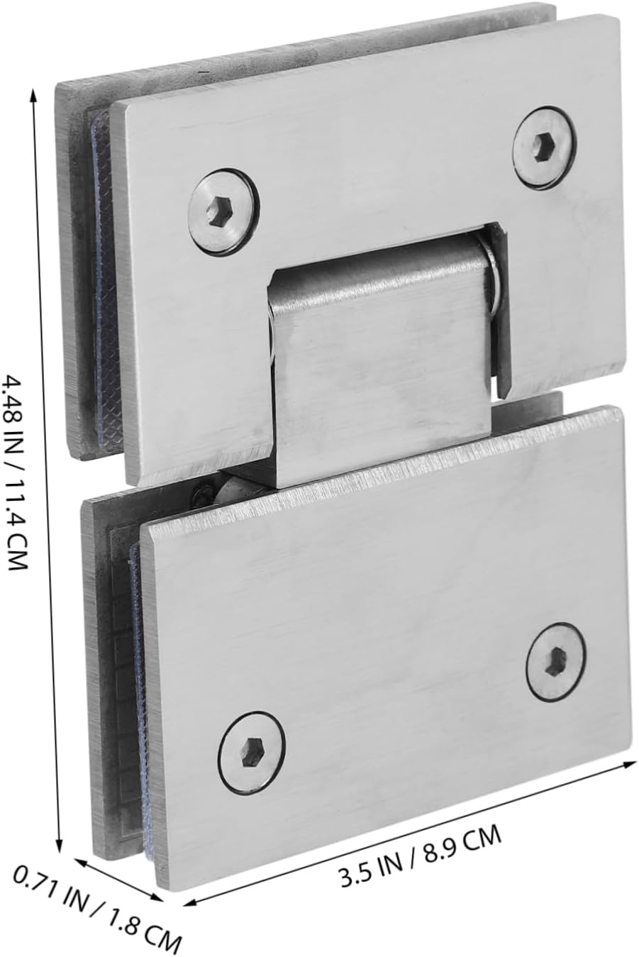 Stainless Steel Shower Door Hinges Heavy Duty Hardware for Frameless Glass Doors Smooth Quiet Operation Space Saving Design for Bathroom Use