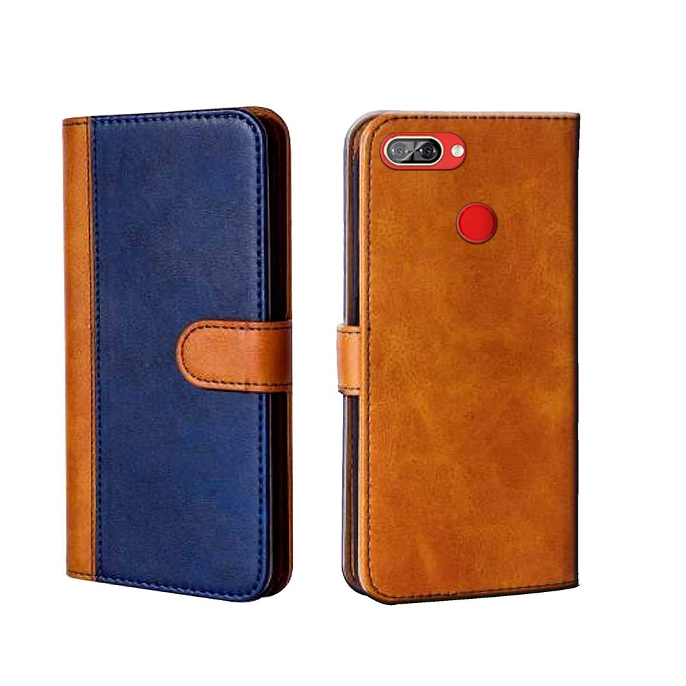 Inktree ITEL A46 Flip Case | Premium Leather Finish | with Card Pockets | Wallet Stand |Complete Protection Flip Cover for ITEL A46 Beige