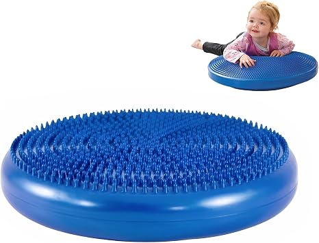 Sensory Tactile Air Wobble Cushion - Supersized Balance Aid, Toy and Fun Seat for kids, teens and adults   Very Large 60cm Diameter  pump not included