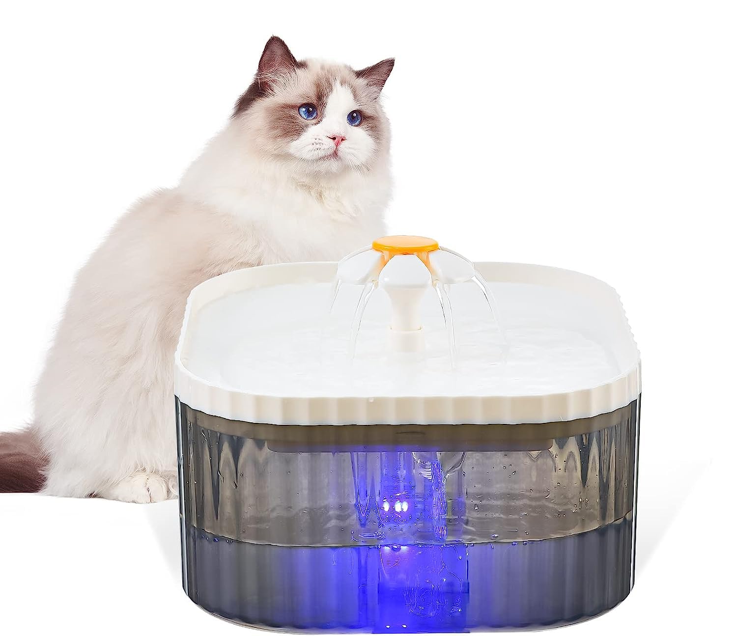 PetVogue Exclusive Cat Water Fountain, 2.5L Ultra Quiet Pet Water Dispenser, Dog Drinking Fountain with Ultra-Quiet Pump and Filter, for Cats and Small Dogs - White (B0CFF594DJ) Amazon Price History, Amazon Price Tracker