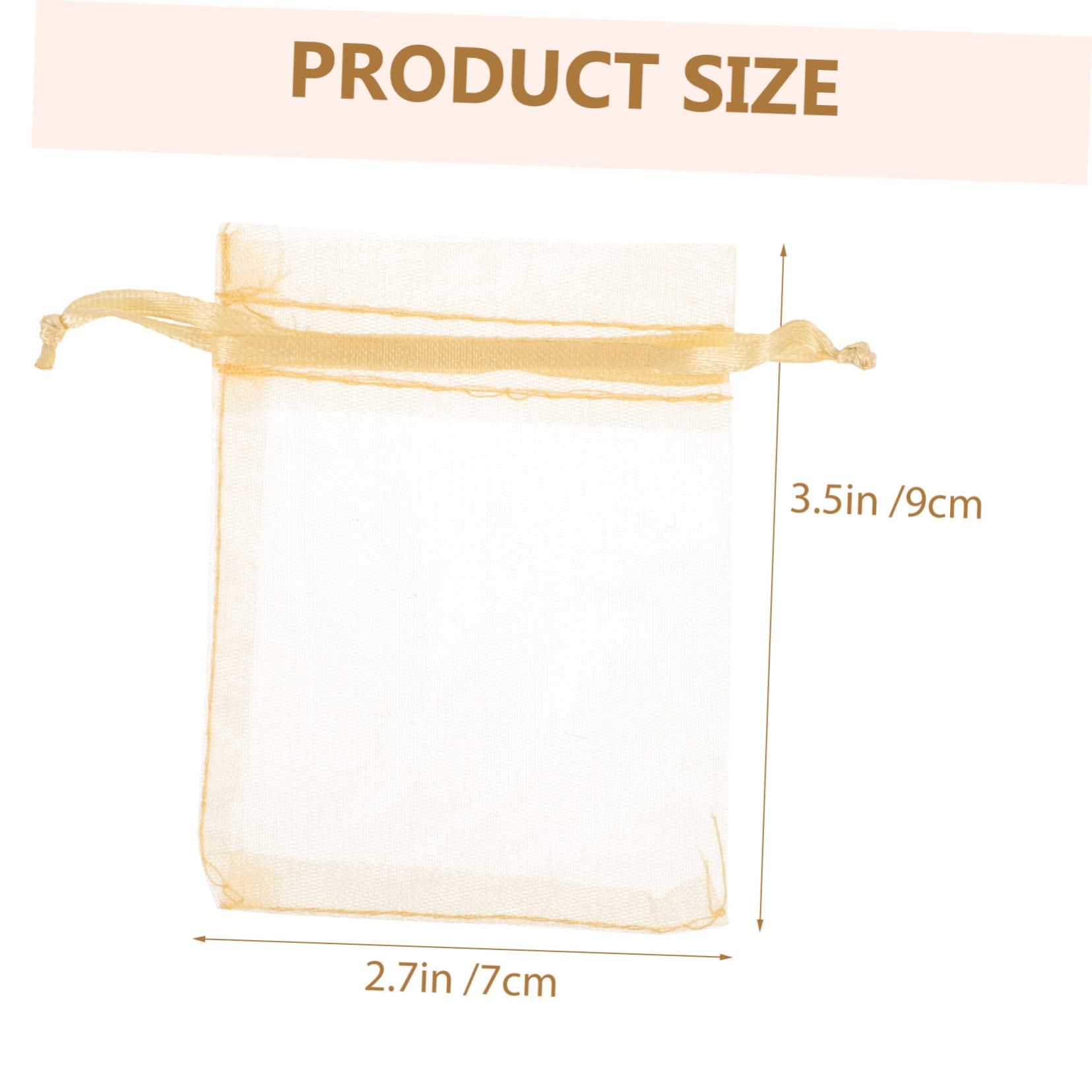Anneome 5 Set Di Piccoli Sacchetti in Organza Con Coulisse Per Gioielli Bomboniere Per Matrimoni Porta Cappelli Contenitore Organizzato Per Piccoli Oggetti 100 Pezzi * 5