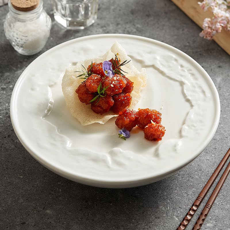 Talerze obiadowe Ceramiczna płyta izolacyjna do domu, restauracji, hotelu, zastawy stołowej, kreatywna zachodnia żywność zestaw obiadowy (S)