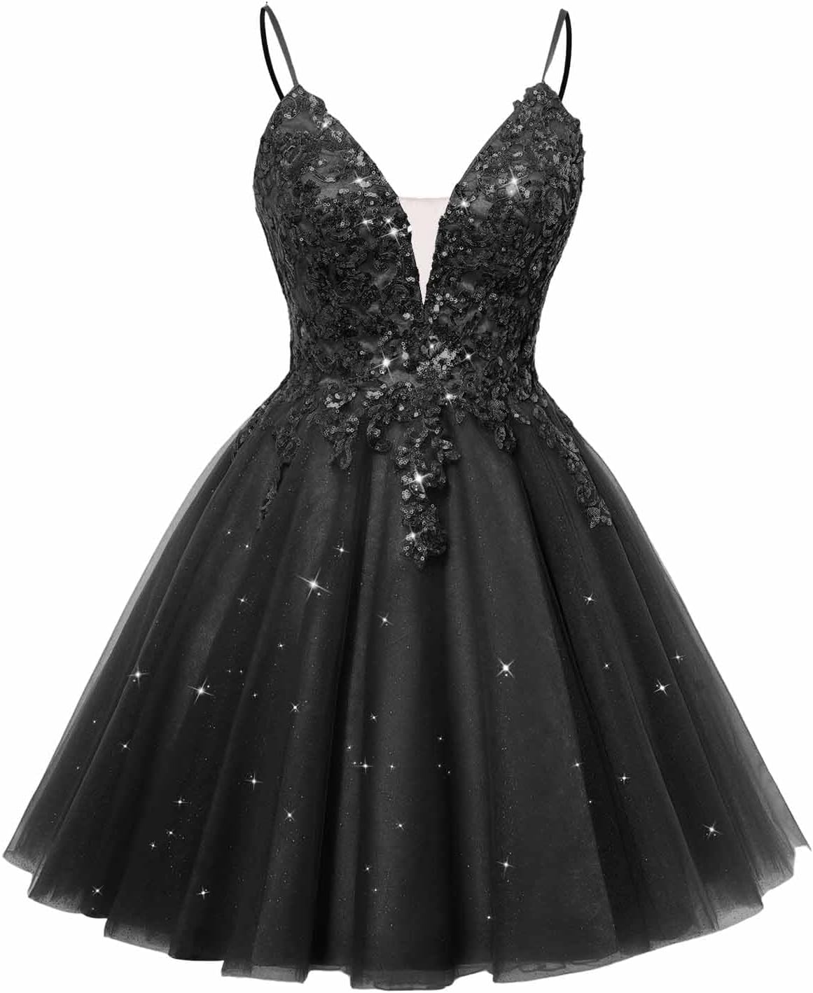 Tulle Homecoming Dresses for Teens Sparkly Lace Sequin Short Prom Dress Sweet 16 DAMA Quinceanera Dress HOCO Dress