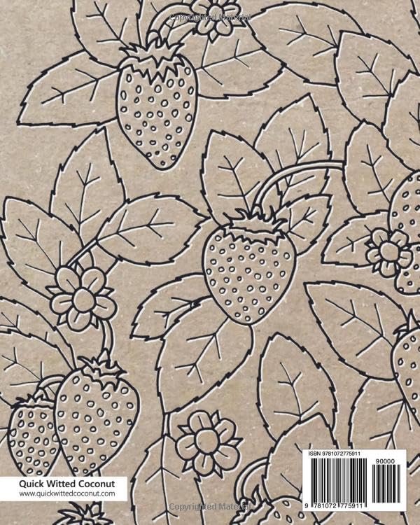Strawberry Fields Notebook: Fun notebook 192 ruled/lined pages (8x10 inches / 20.3x25.4 cm / Large Jotter) - Image 2