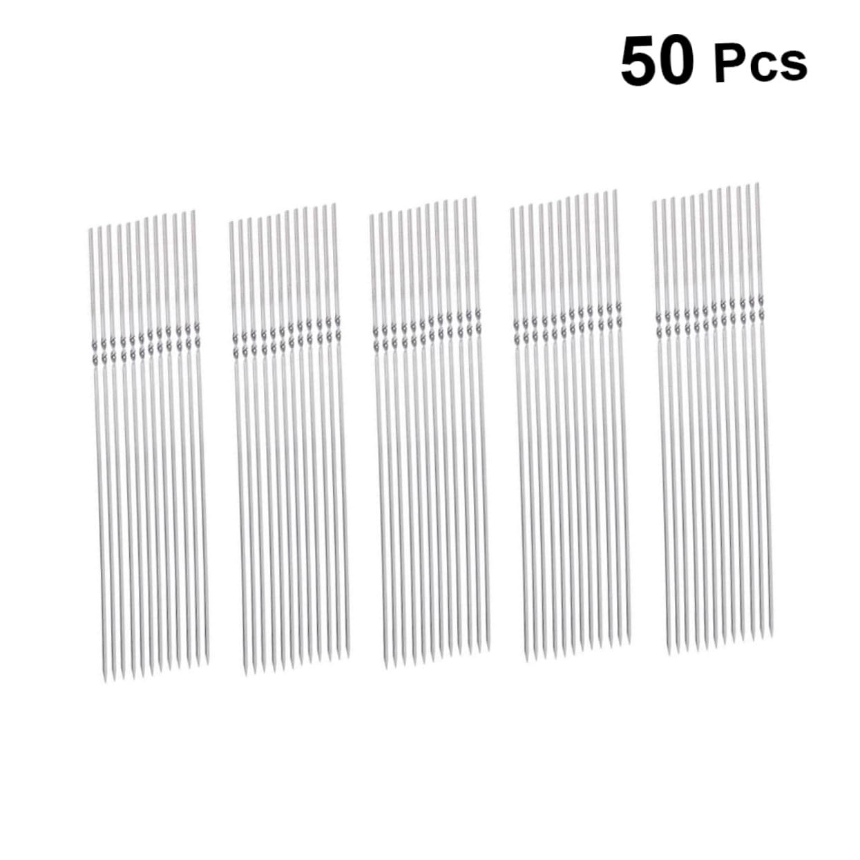Brochetas de Barbacoa de Acero Inoxidable, 50 Piezas, 45 Cm
