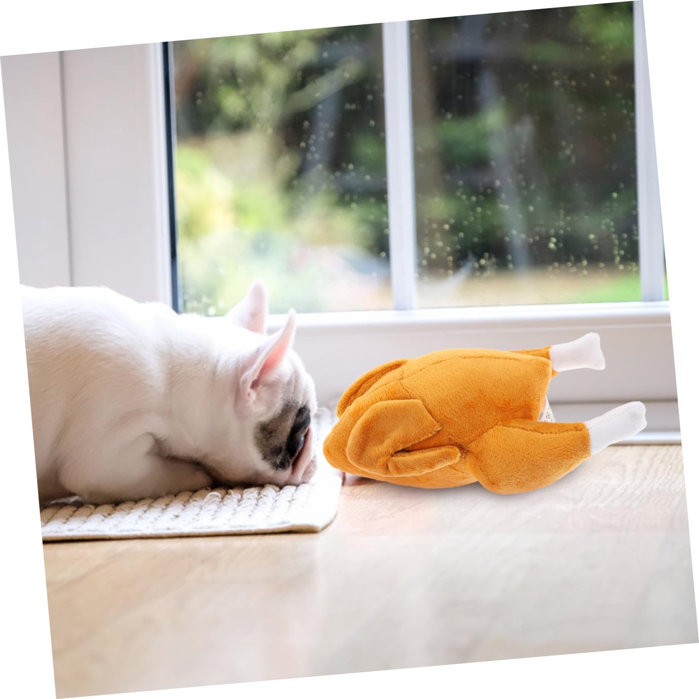 minkissy Juguete de pavo para mascotas de 4 piezas, resistente al desgaste, juguete interactivo para masticar, juguete interactivo para gatos, juguete de sonido para apretar, juguete para mascotas,