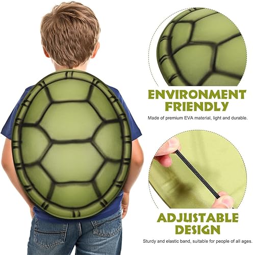 Miniatura 5 de ABOOFAN Disfraz de concha de tortuga, disfraz de Halloween, 6 piezas, tortuga ninja, animal, cosplay, fiesta de Halloween, accesorios de disfraces